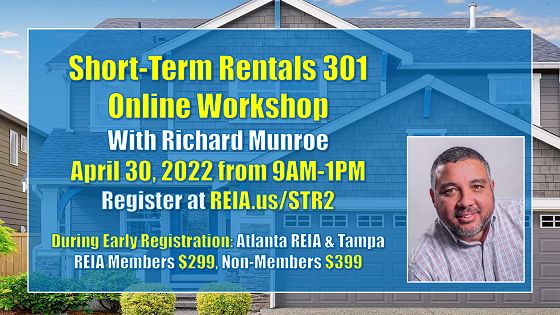 Short-Term Rental Investing 301 Online Workshop