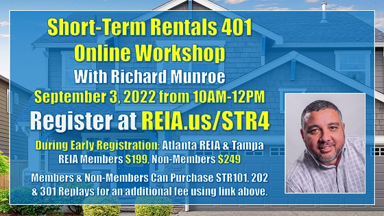 Short-Term Rental Investing 401 Online Workshop